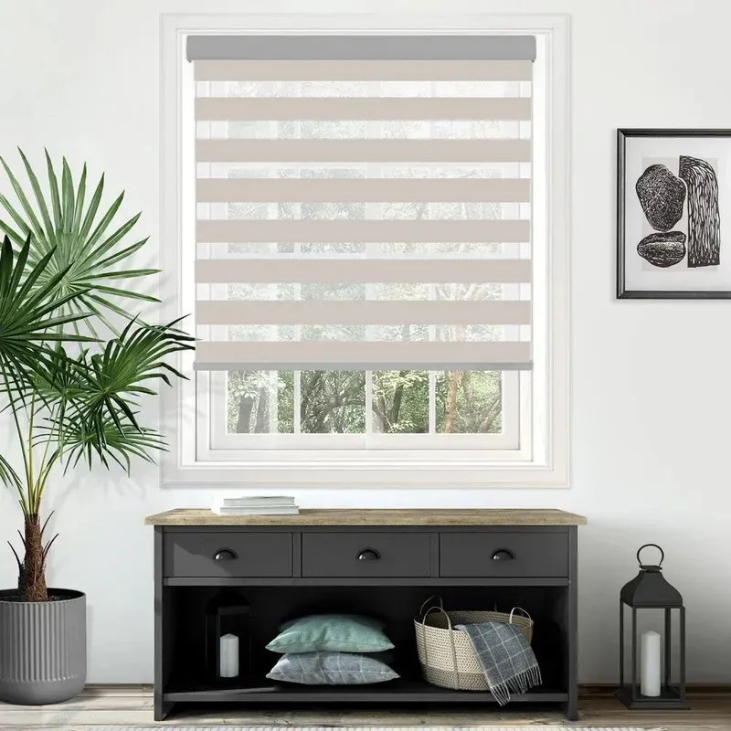 Dimout Rome Beige - Electrical Day And Night Blinds