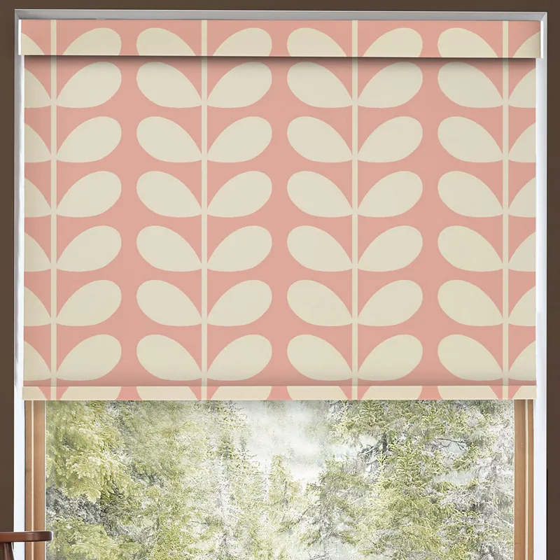 Orla Kiely Jumbo Solid Stem Translucent Made To Measure Roller Blind Pink