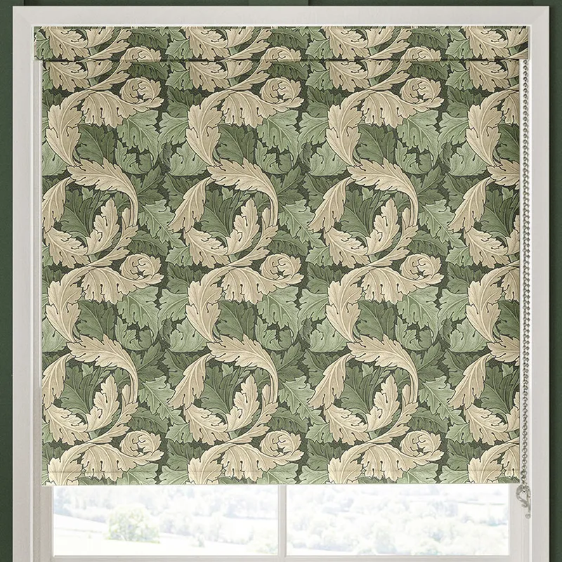 William Morris Acanthus Made To Measure Blackout Roller Blind Nettle