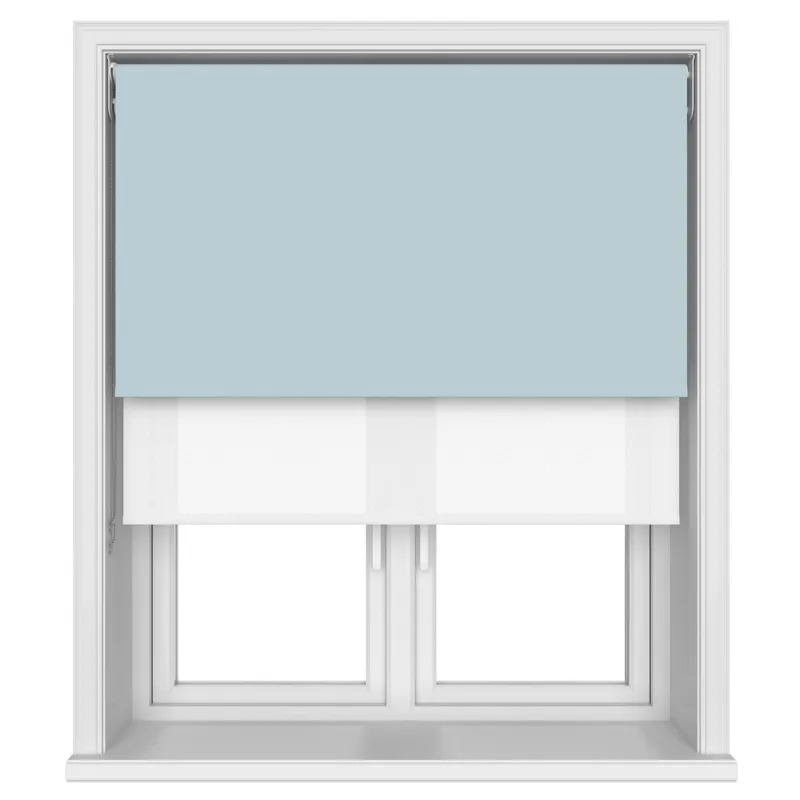 Tradechoice Blackout Light Blue Double Roller Blind