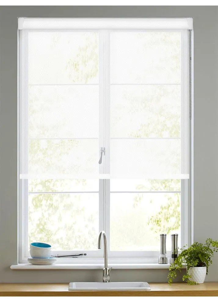 Ice White 5% Openness Sunscreen Grip Fit Roller Blind