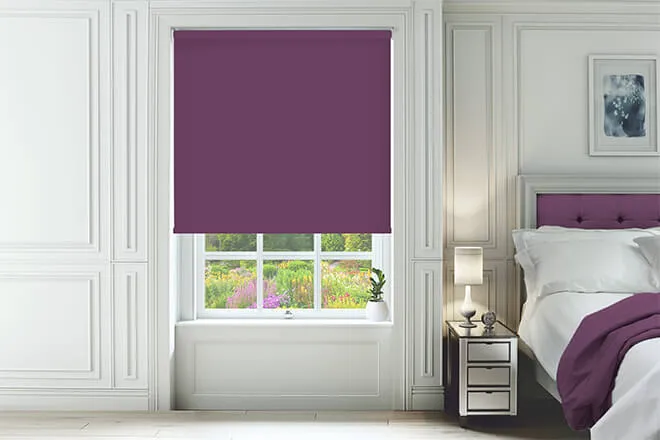 Cambridge Safe+ Purple - Fire Retardant & Moisture Resistant Blackout Roller Blind