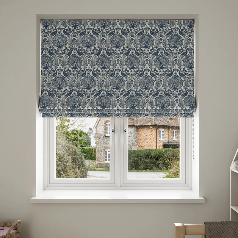 Laura Ashley Peacock Damask Dusky Seaspray Blinds Uk
