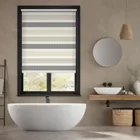 Twist2go Splash Blackout Cardigan Stripe Stone Roller Blind