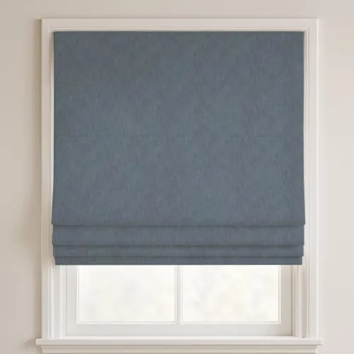Capri Stone Blue Deluxe Roman Blinds