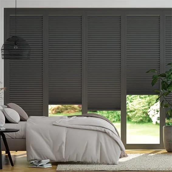 Bifold Clickfit Duoshade Obsidian Pleated Blind