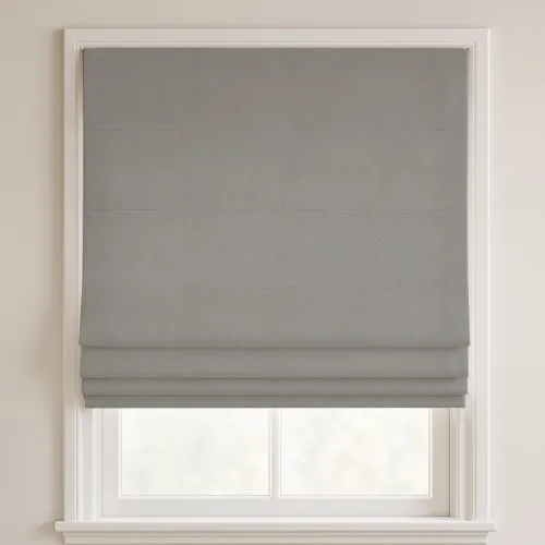 Hazel Silver Deluxe Roman Blinds