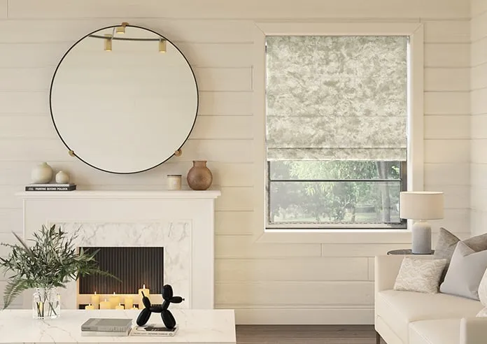 Cyrus Crushed Velvet Cream - Roman Blind