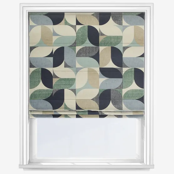 Reno Mineral And Navy Roman Blind