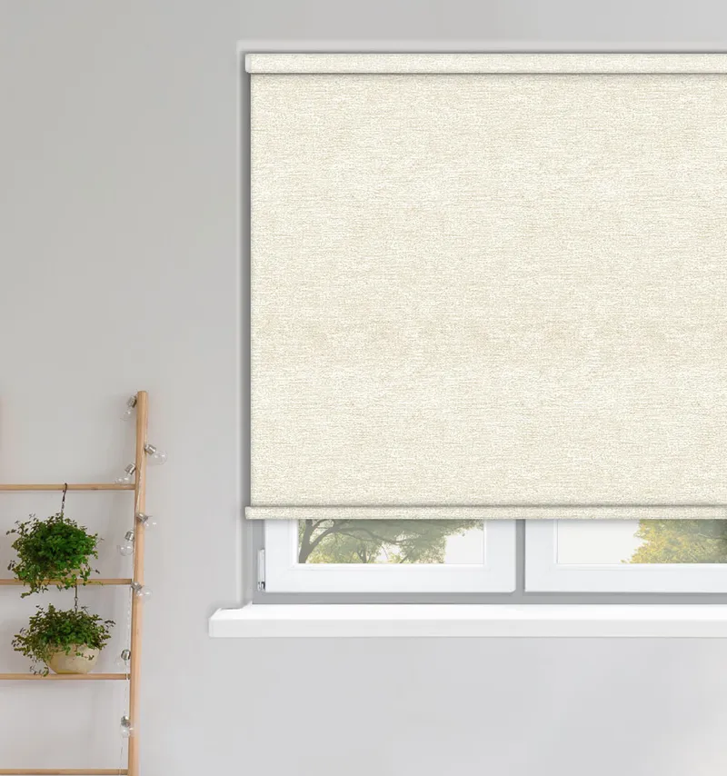 Crush Whistler White Roller Blinds