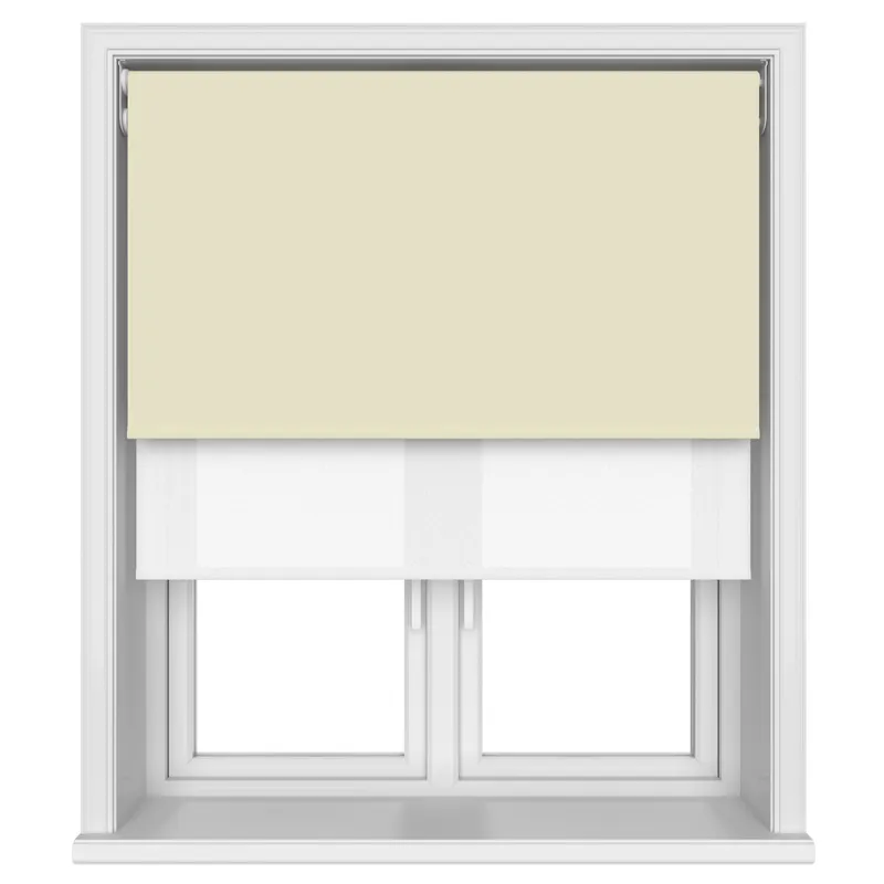 Bella Beige Motorised Double Roller Blind Blind Uk