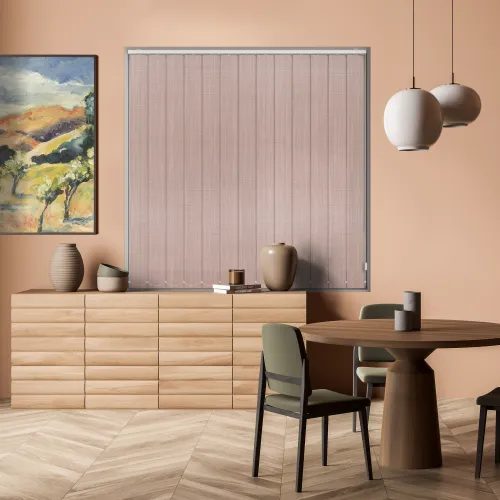 Linen Powder Pink Vertical Blind