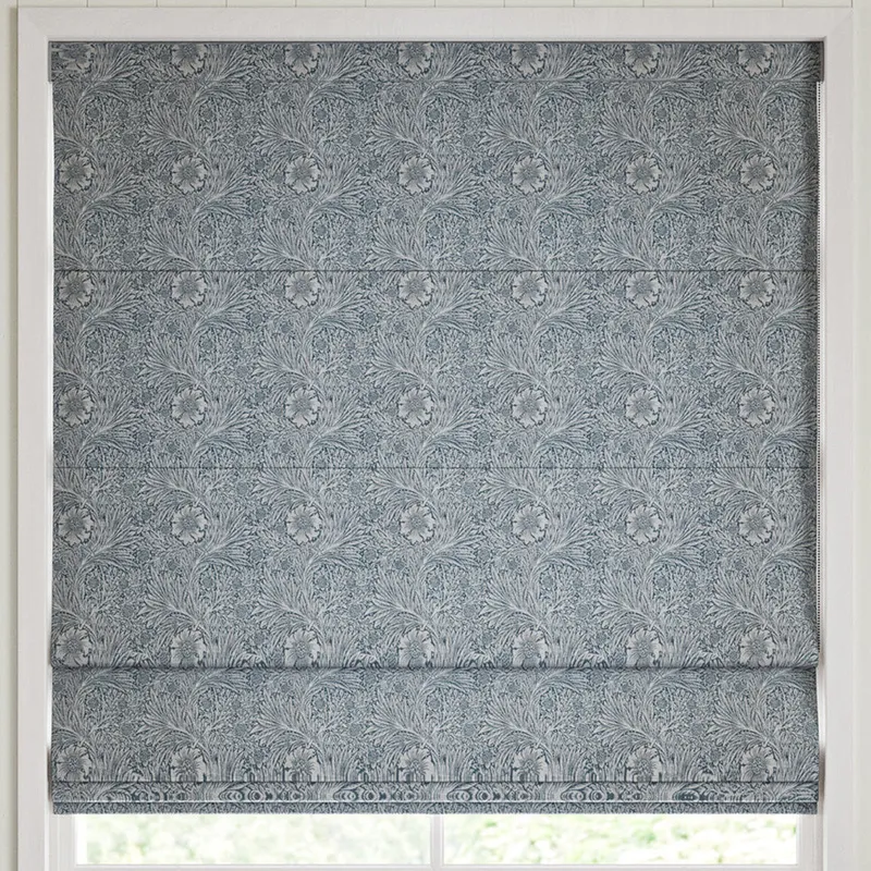 William Morris Marigold Woven Made To Measure Roman Blind Woad
