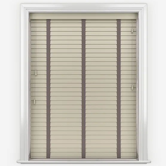 Prime Timberlux Prime Alabaster With Stealth Tapes Wooden Venetian Blinds