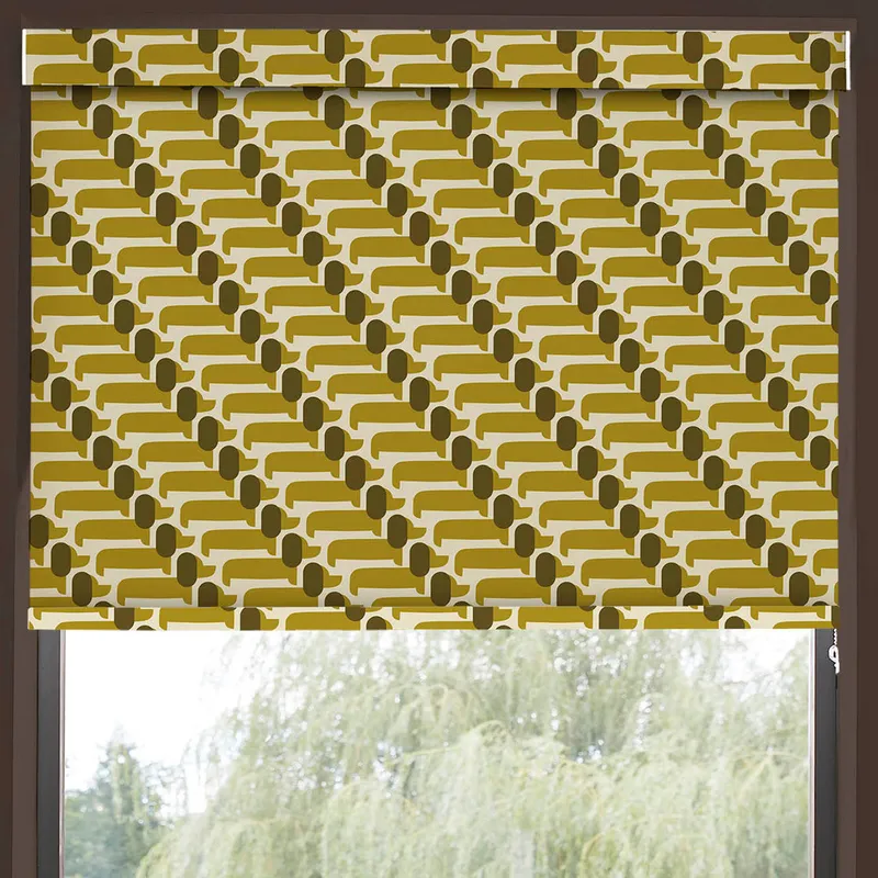 Orla Kiely Dog Show Translucent Made To Measure Roller Blind Yellow