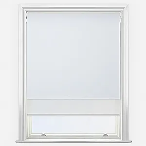 Aqualuxe White & White Double Roller Blind