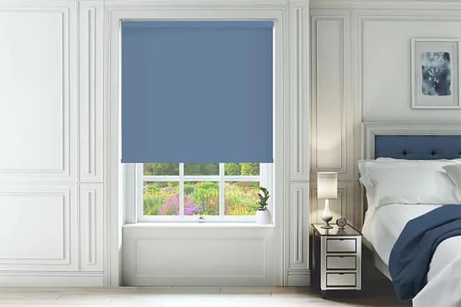Dakota Blue - Moisture Resistant Blackout Roller Blind