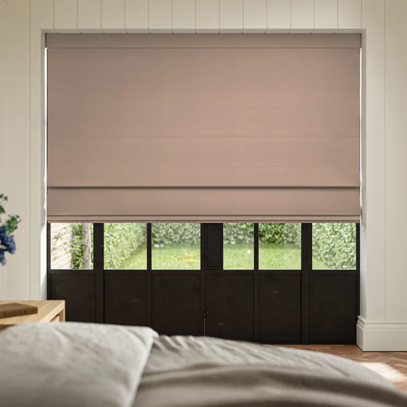 Ante Decor Virtus No Joins Soft Dim Out Made To Measure Roman Blind Latte
