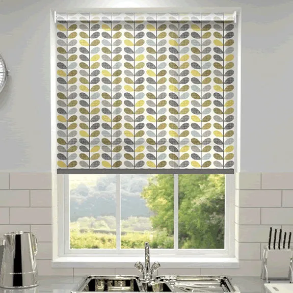 Orla Kiely Scribble Stem Made To Measure Roller Blind Seagrass Duckegg