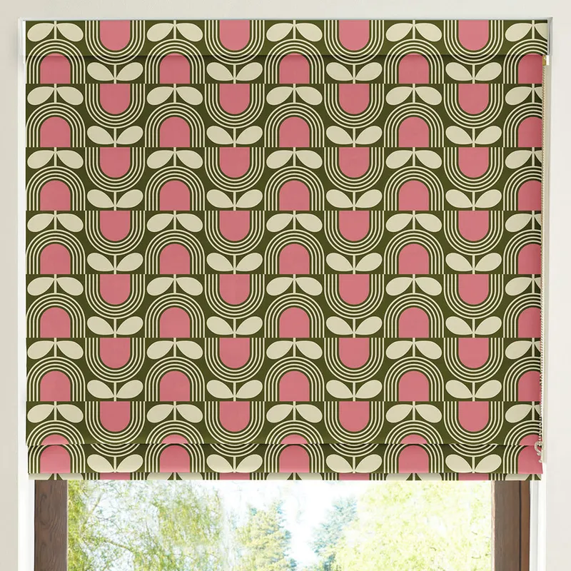 Orla Kiely Striped Tulip Made To Measure Roman Blind Pickel