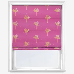 Sara Miller Small Palm Tree Pink Roman Blind