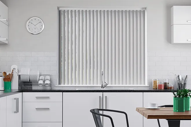 Pearl Light Grey Shadow Pattern - Rigid Pvc Vertical Blind