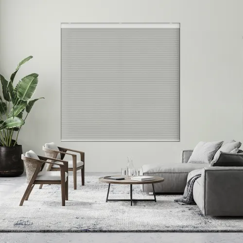 Velto Stone Grey Cordless Honeycomb Pleated Blind
