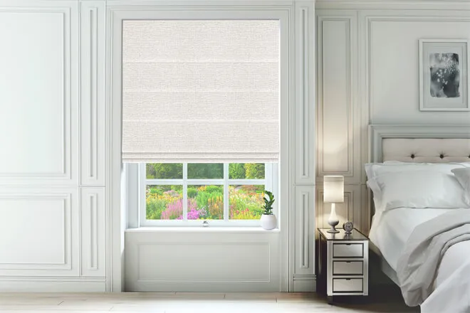 Parton Ivory - Patterned Roman Blind