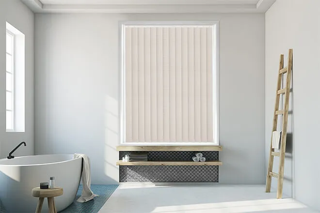 Serena Beige - Vinyl Blackout Vertical Blind