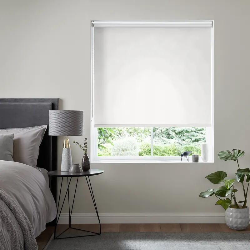 Insta Fit No Drill Iris Blackout Ivory Roller Blinds - Fit In 30 Secs