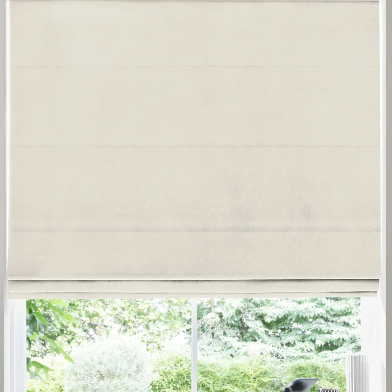 Florence Velvet Made To Measure Roman Blind Ivory