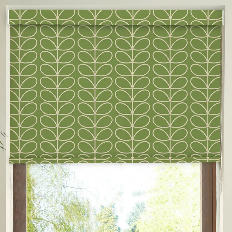 Orla Kiely Linear Stem Translucent Made To Measure Roller Blind Chalky Green