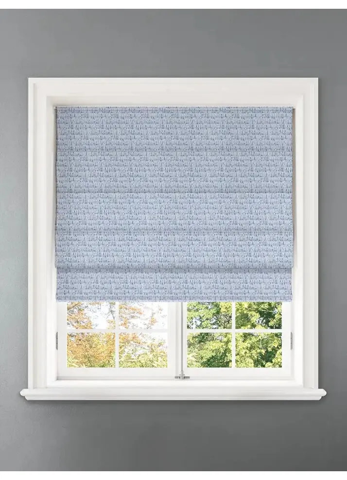 Hudson Cobalt Abstract Pattern Roman Blind