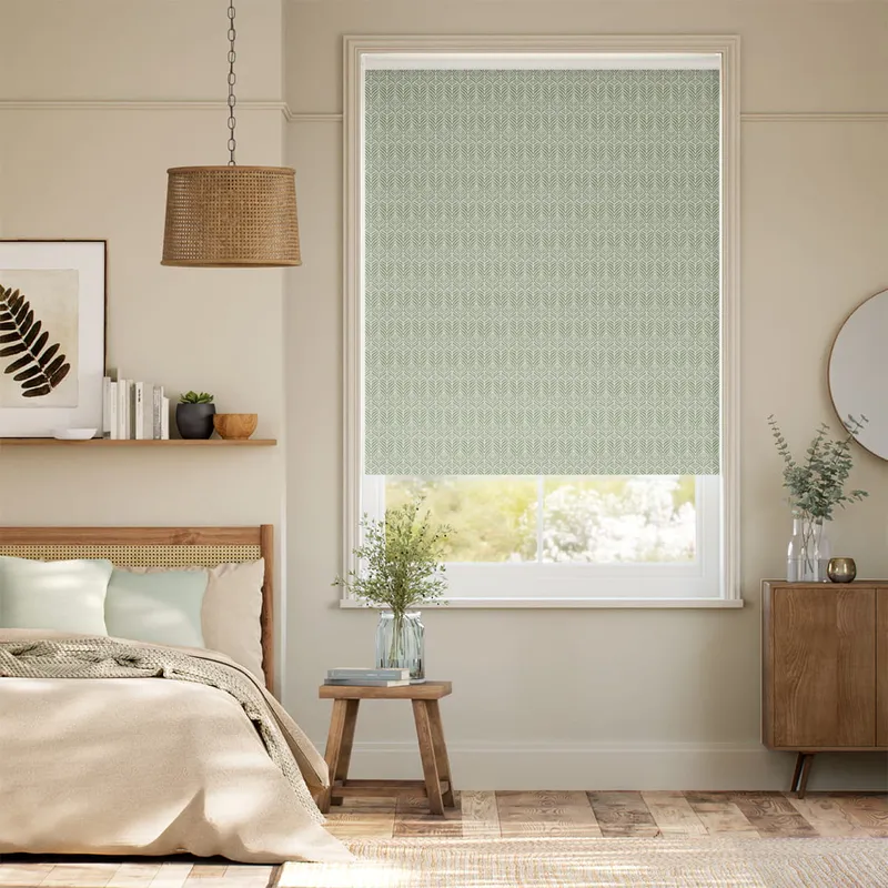 Quill Feather Sage Roller Blind