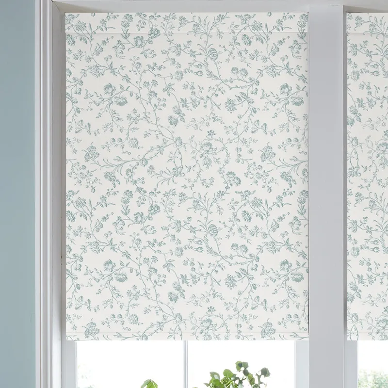 Laura Ashley Aria Made To Measure Blackout Roller Blind Eucalyptus