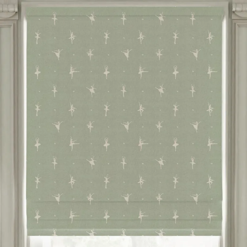 Ante Decor Ballerinas Printed Cotton Made To Measure Roman Blind Mint