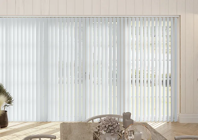Trinity (Fr Blackout) Silk White - Vertical Blind