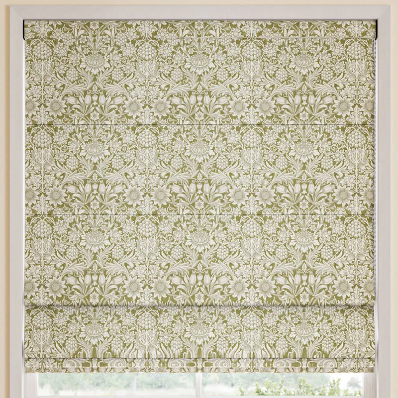 William Morris Sunflower Made To Measure Roman Blind Artichoke