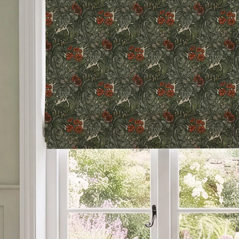 House Llewelyn-bowen Hedgerovia Printed Velvet Made To Measure Roman Blind Tangelo