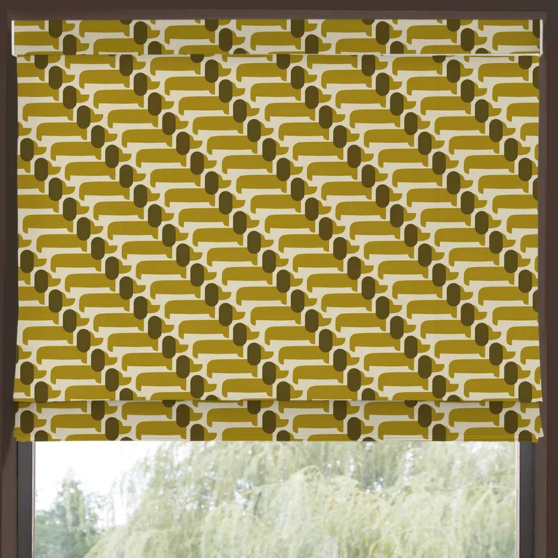 Orla Kiely Dog Show Made To Measure Roman Blind Yellow