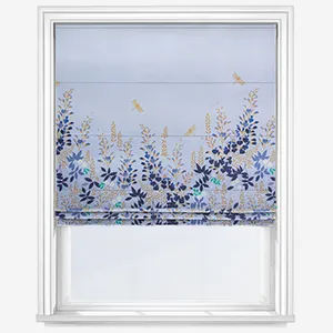 Sara Miller Wisteria Pale Blue Roman Blind