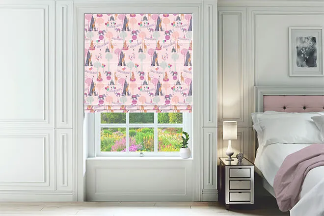 Sara Miller Circus Pink - Designer Roman Blind