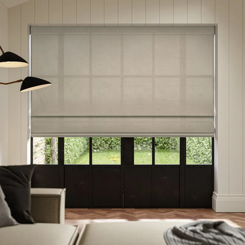 Ante Decor Celest No Joins Sheer Made To Measure Roman Blind Taupe