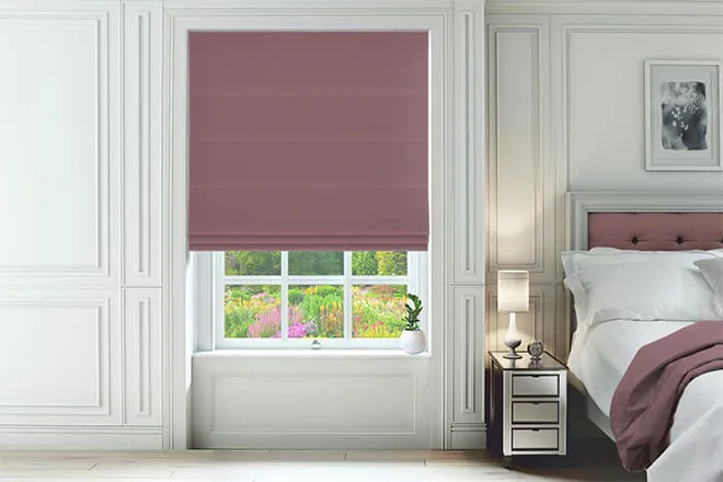 Omni Vintage Pink - Velvet Twist Fit No Drill Roman Blind