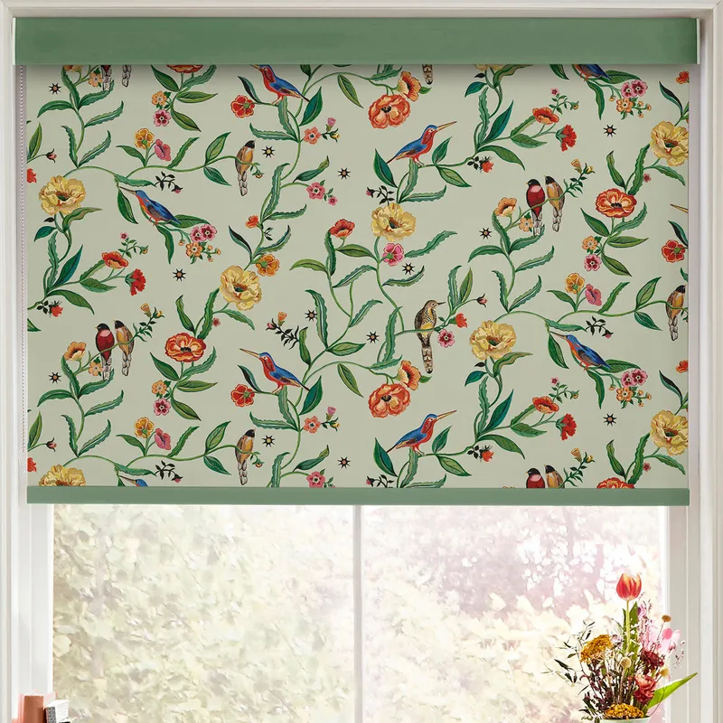 Cath Kidston Summer Birds Made To Measure Roller Blind Green