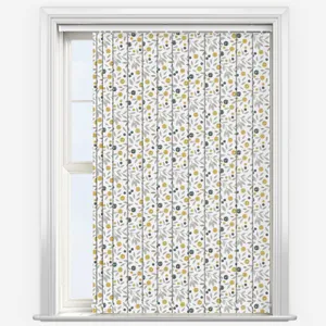 Cotton Flower Ochre Vertical Blind
