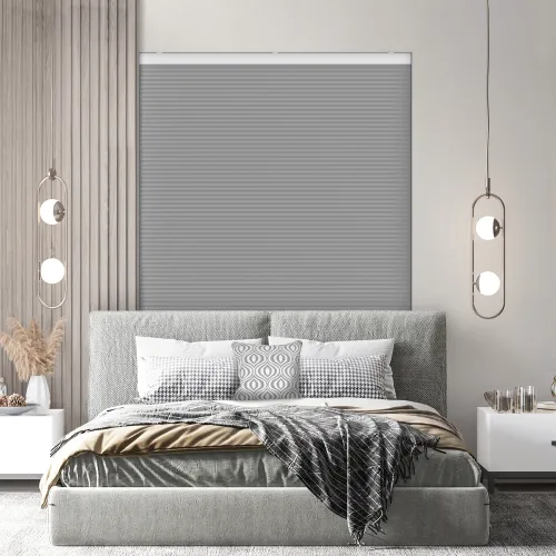 Tenso Silver Blackout Cordless Honeycomb Pleated Blind