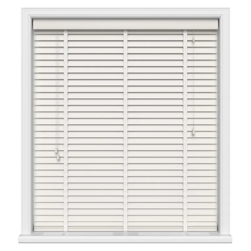 Polar White Real Wood With Tapes Blinds Uk