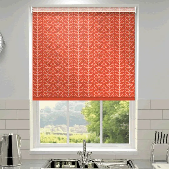 Orla Kiely Linear Stem Made To Measure Roller Blind Tomato