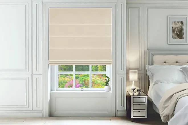 Vicenza Ivory - Faux Silk Roman Blind